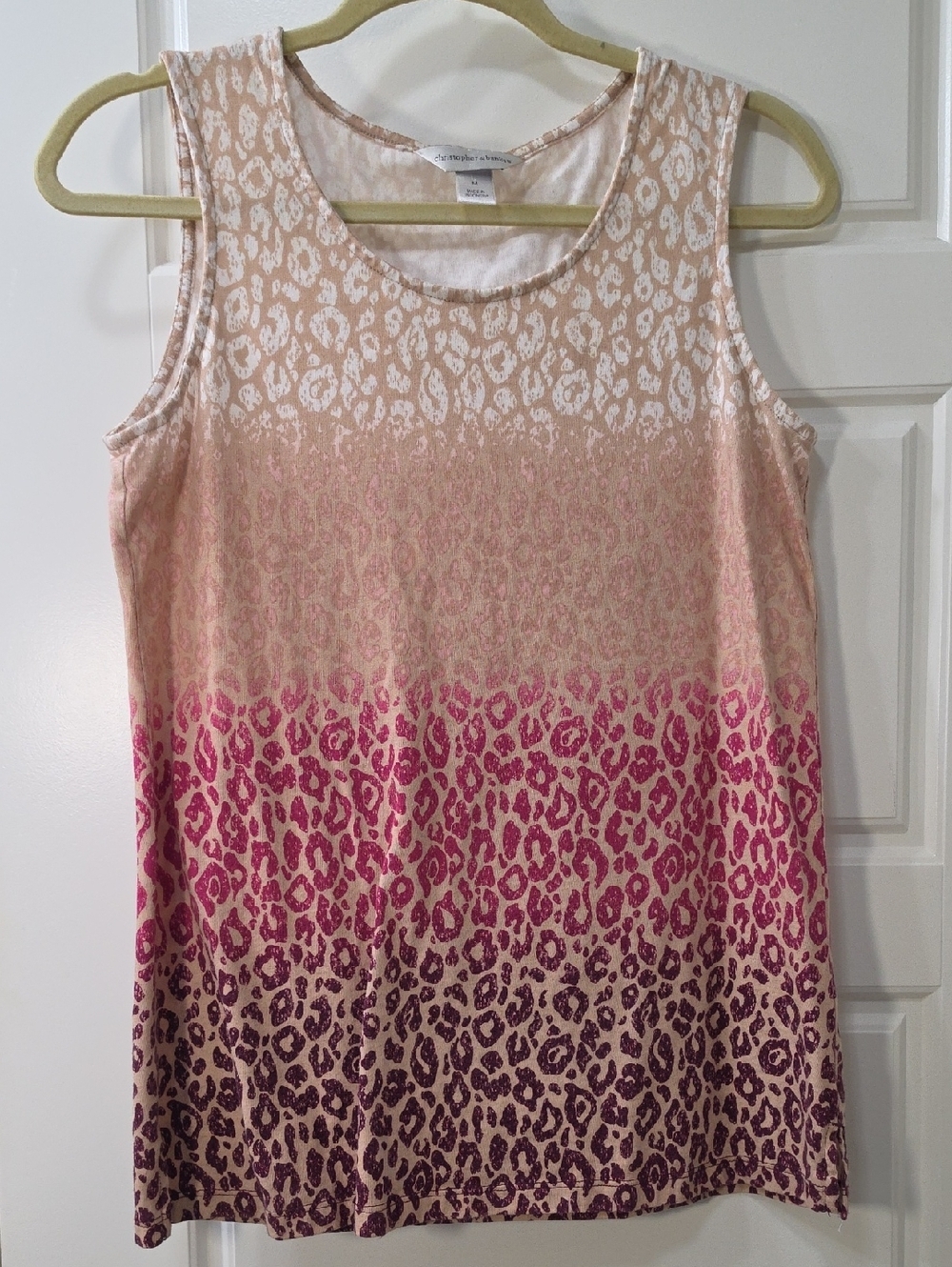 Christopher & Banks Ombre Leopard Print Sleeveless Top - Size Medium